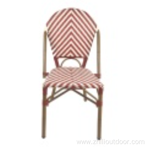 Modern Parisian Bistro Restaurant Wicker Chair Rattan